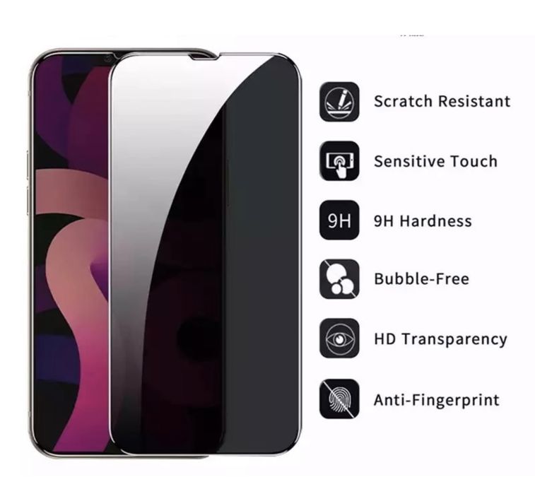 Folie Sticla Armour Clara Privacy Full Iphone 13 14 15 16E 17 Pro Max