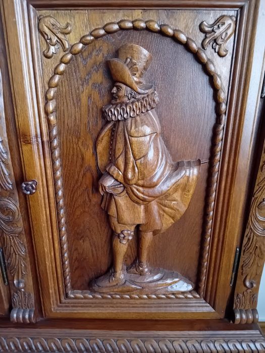Mobila lemn masiv sculptat manual Renastere Soaniola ( Cervantes )