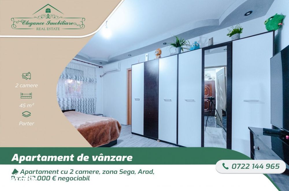 Apartament cu 2 camere, zona Sega, Arad