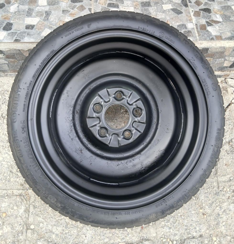 Резервна гума патерица 15 5х114.3 Mazda Kia Hyundai Nissan Mitsubishi