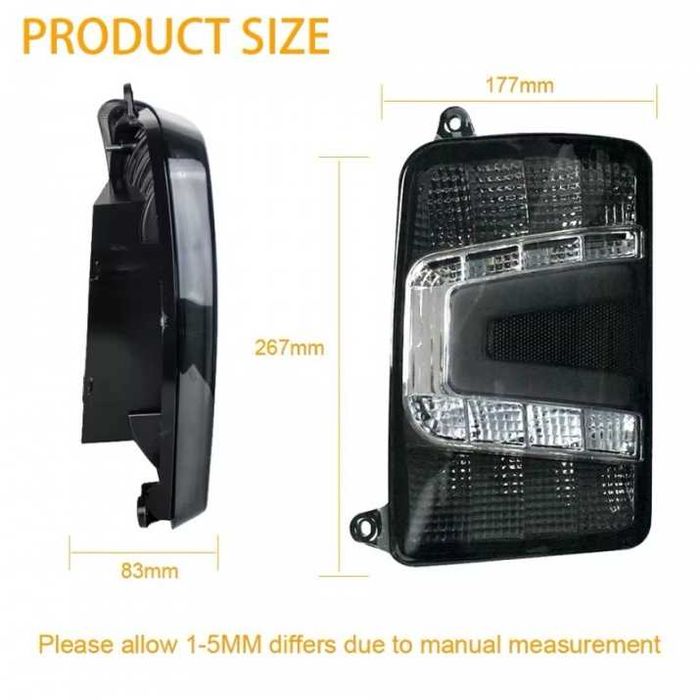 2 БРОЯ LED Диодни Опушени Тунинг Стопове за Lada Niva Задни Светлини