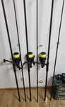 SET 3 Lansete Crap FL VIPER 3.90m 3.5 LBS + 3 Mulinete AVIATOR DP70