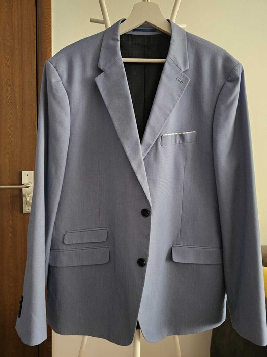 Sacou albastru toamna