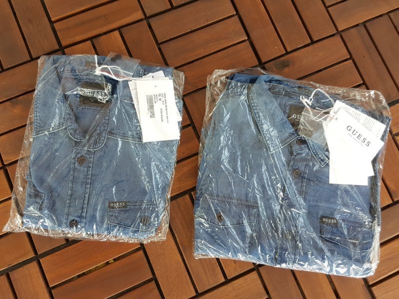 ПРОМО GUESS JEANS -М -Оригинална мъжка дънкова риза