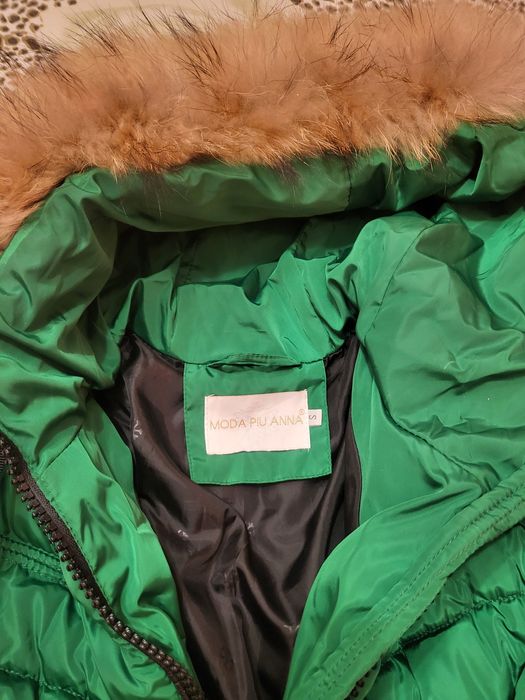 Дебело зимно яке с естествен косъм