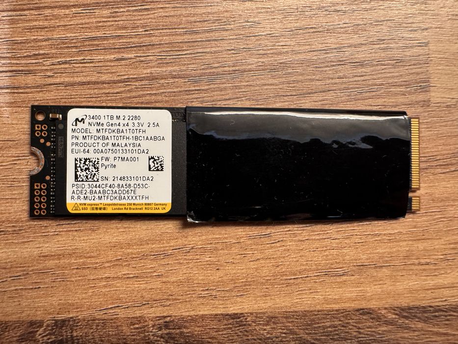 SSD NVMe 1 TB Micron 3400 M.2 2280 NVMe