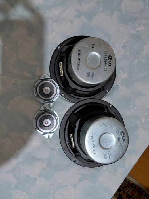 Продам высокочистотные динамики LG  по 100  W.+ в комплект.