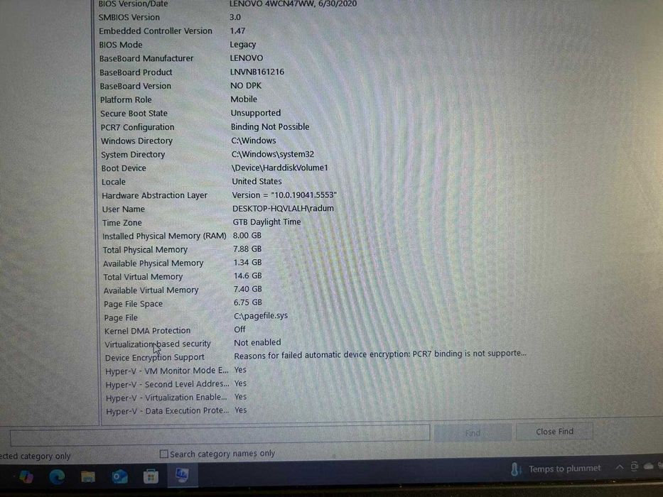 Laptop Lenovo I5 seria 7 , 19 inchi , 8 gram ,dvd