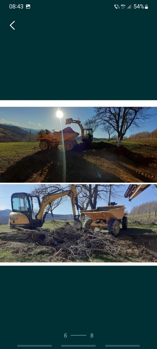 Gauri piloni . Stalpi gard.montaj fose septice.excavare miniexcavator