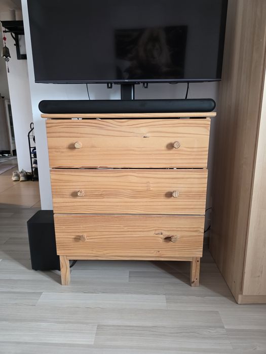 Noptiere si comode ikea lemn natur