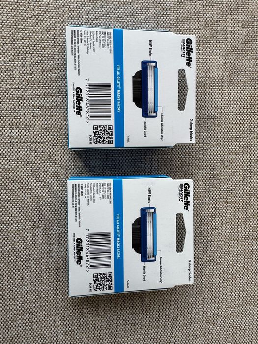 Set 2 cutii 12 rezerve lame Gillette Mach 3 Turbo albastru