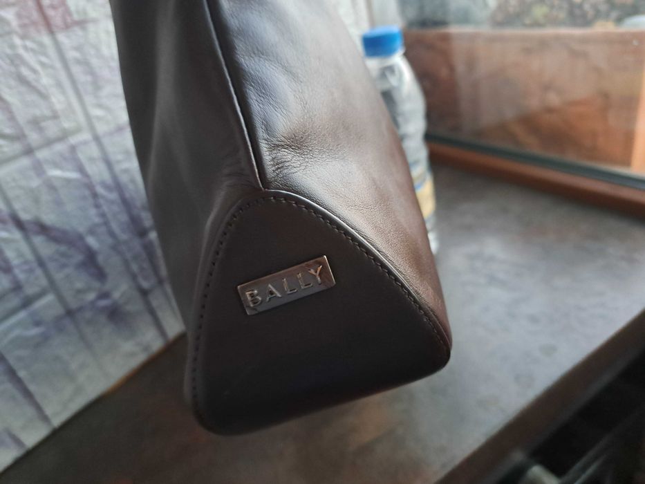 дамска чанта,BALLY,кафява кожена-естествена кожа
