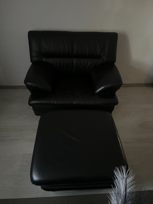 Set Canapea 4 piese din piele naturala