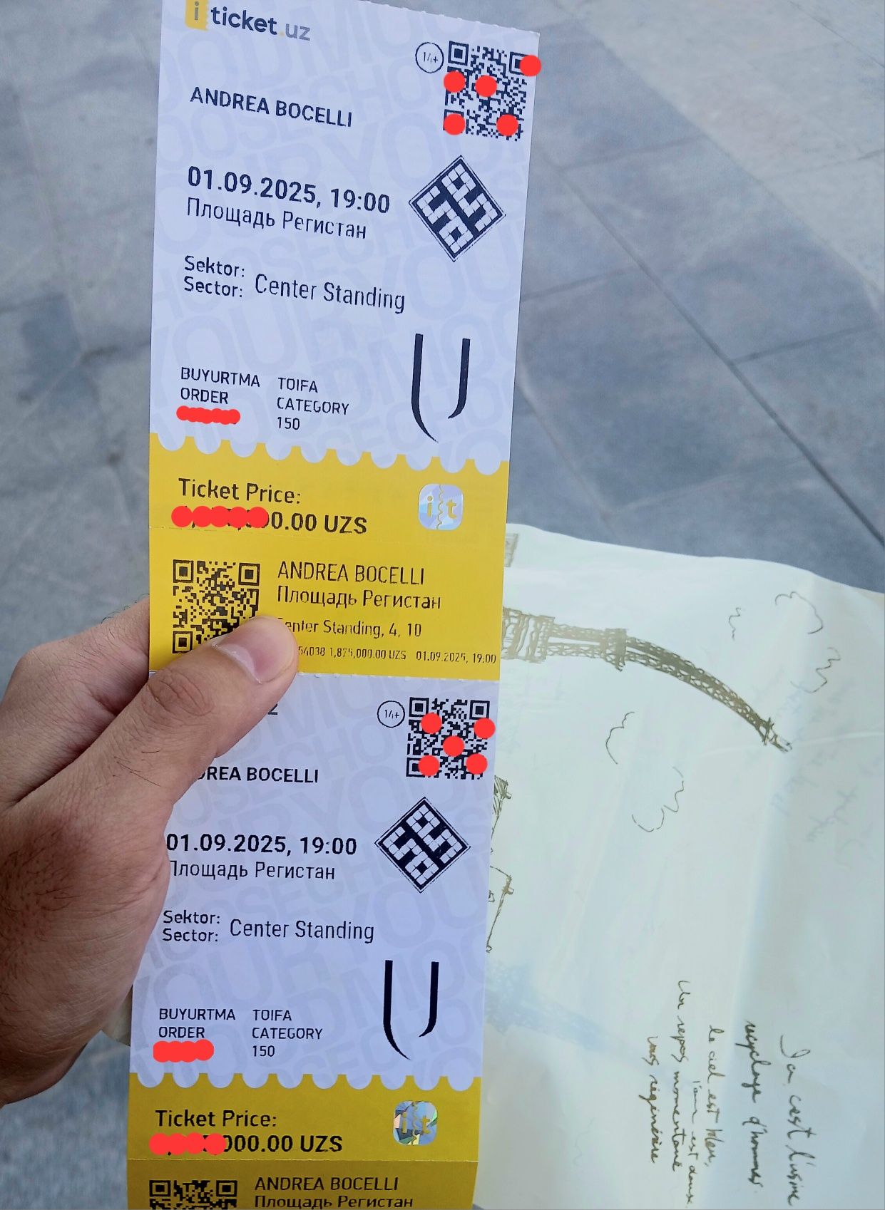 Билеты на концерт Андреа бочелли