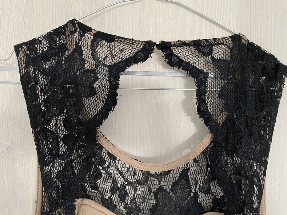 Rochie Ocazie tip Sirena, Dantela Neagra, S/36