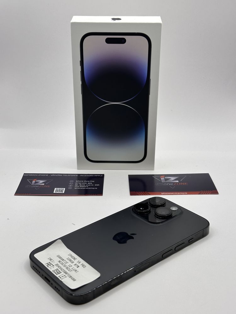 Magazin vinde iphone 14 Pro 128GB 100% Grad A Garantie 24 luni