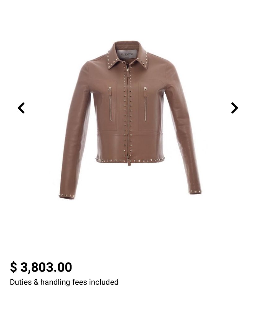 Естествена кожа яке Valentino