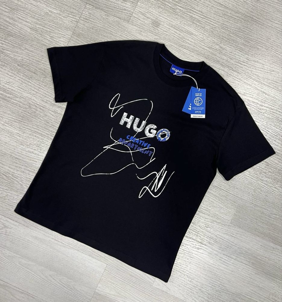 Тениска Hugo Нова Черно/Бял