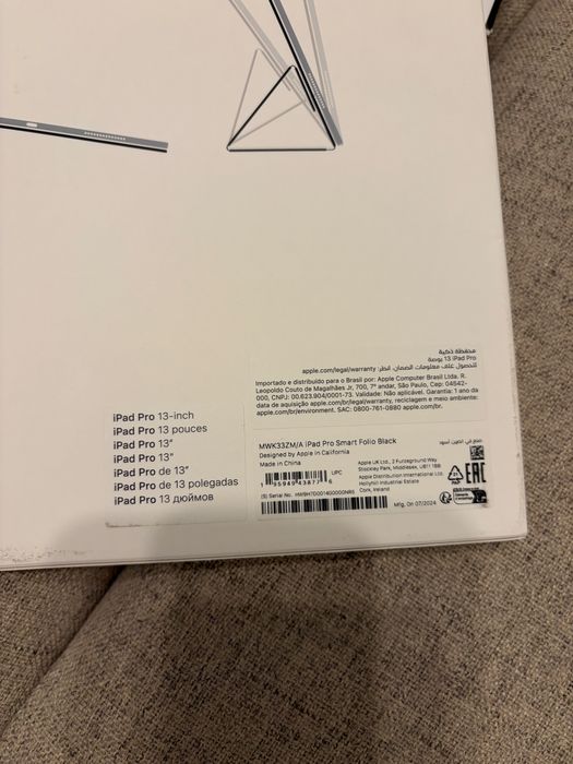 Husa originala Apple smart folio black pentru ipad pro 13” m4/m5