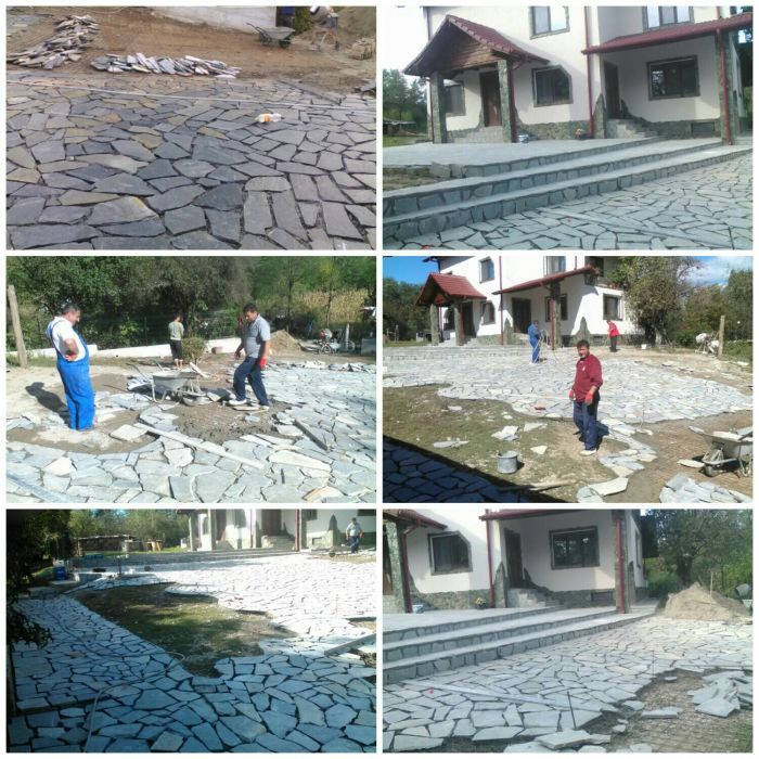 Vand piatra pavat placat exterior interior Grecia