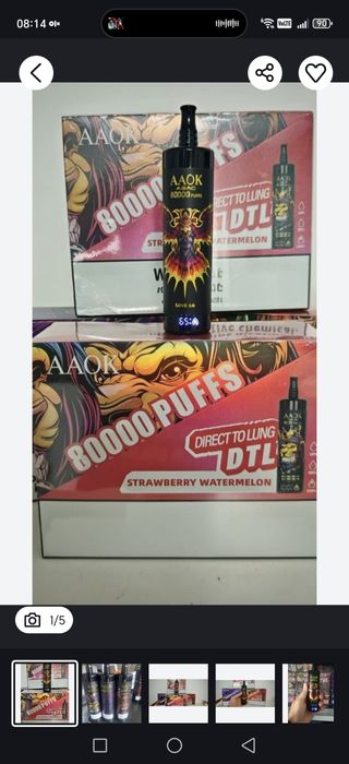 Vape 80.000 Puffs Narghilea Abur Mult Display Reincarcabil