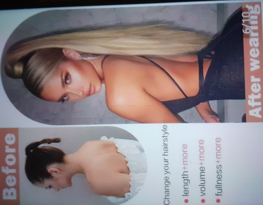 Coada Par Dama Matase Mata Blond 26 Inch Nou