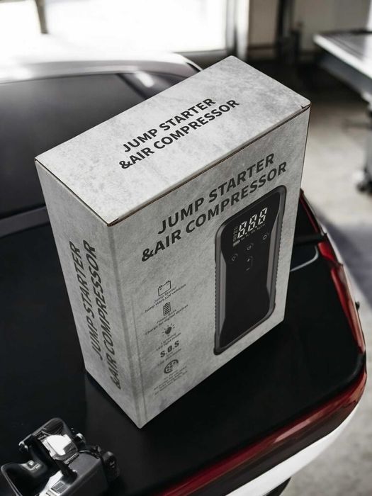 Автомобильный Power Bank – Пусковое устройство и воздушный компрессор