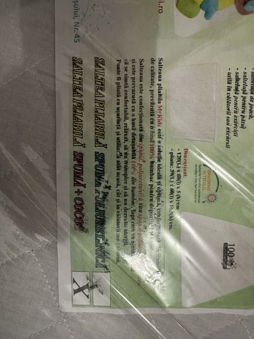 Saltea pliabila cocos 160 x 60 x5 cm