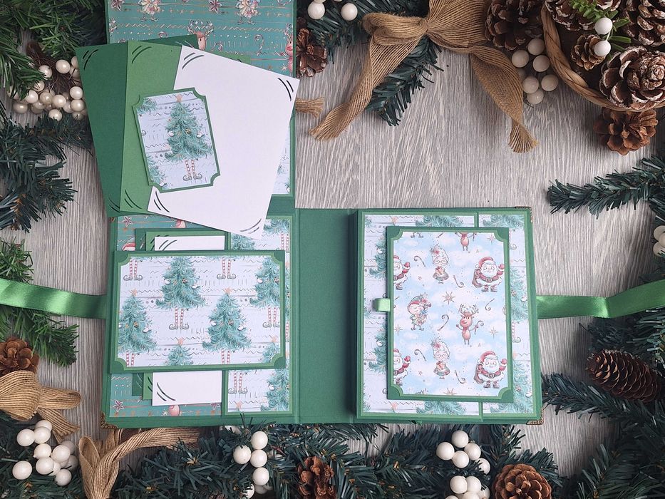 Коледен, скрапбук албум "Елфче", ръчна изработка /63.18-19