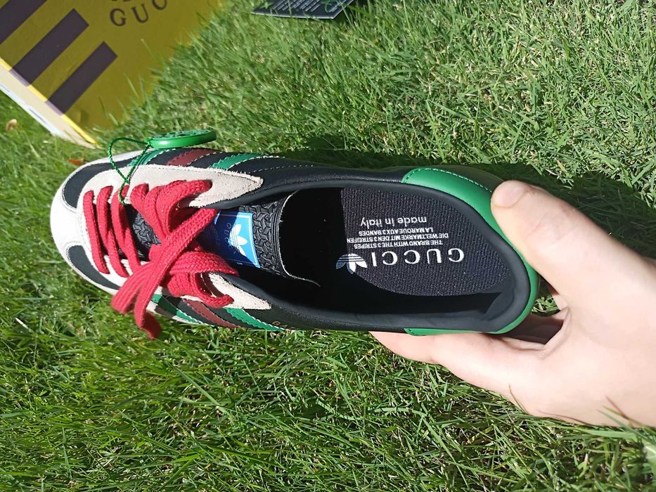 Обувки Adidas x Gucci Gazelle Black Green Red