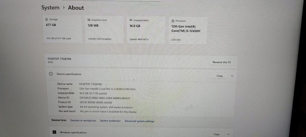 Vand Laptop Lenovo l5