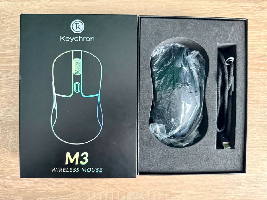 Геймърска мишка Keychron M3 с RGB, пълен комплект