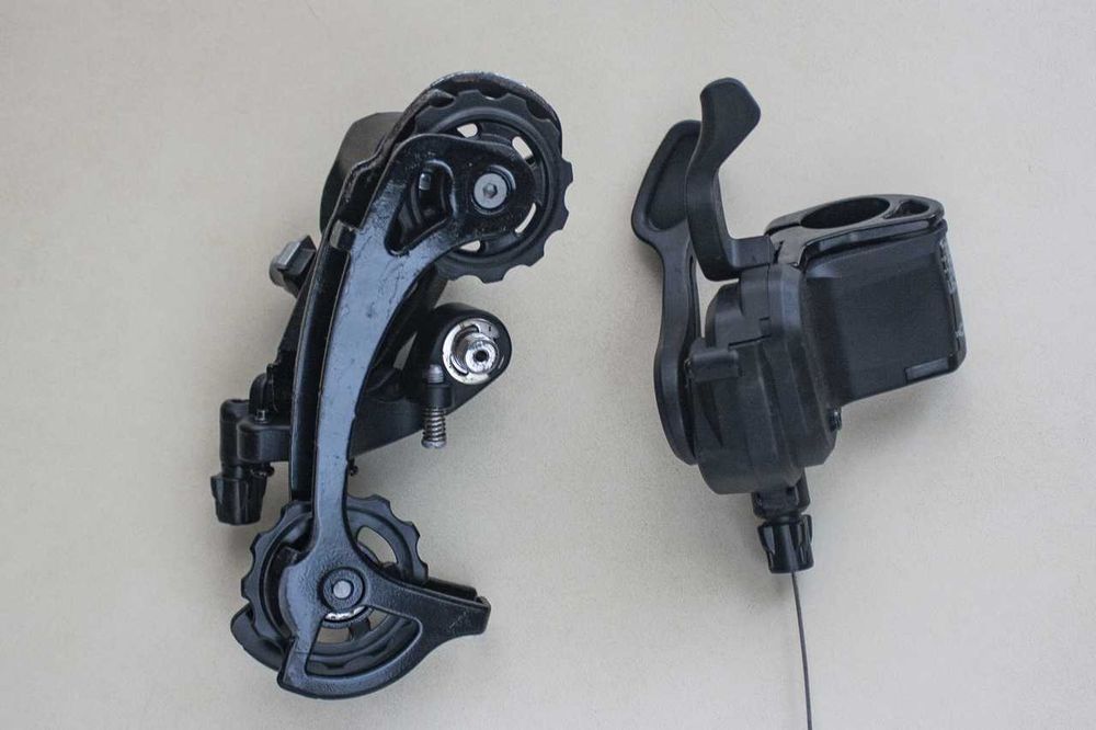 Schimbator spate bicicleta plus maneta, 9 viteze Microshift, Btwin