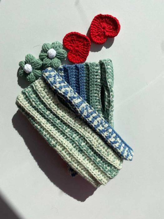 Manusi crosetate din lana cu acrilic, fara degete