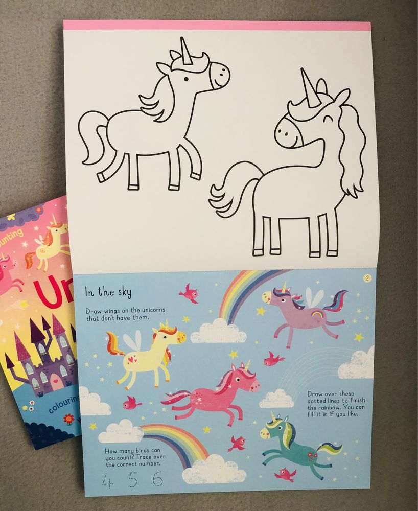 Carte cu activitati unicorni