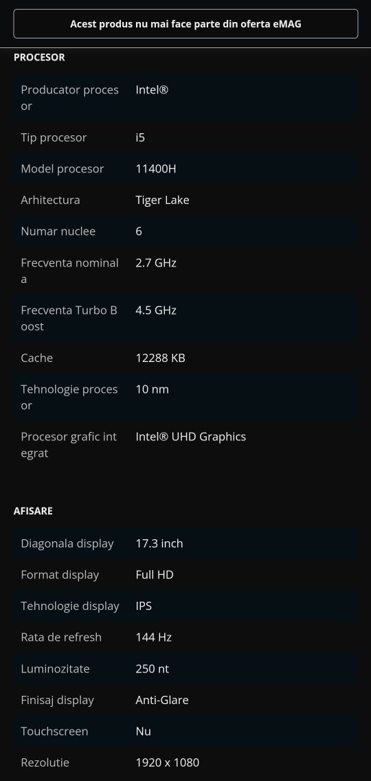 ASUS TUF Gaming FX706HEB 17.3" 144Hz Laptop (Intel i5-11400H, Nvidia G