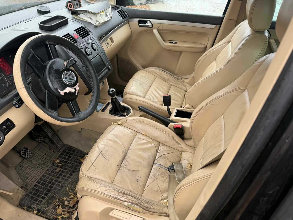 vw touran 2.0 tdi bkd на части кожа нави тоаран