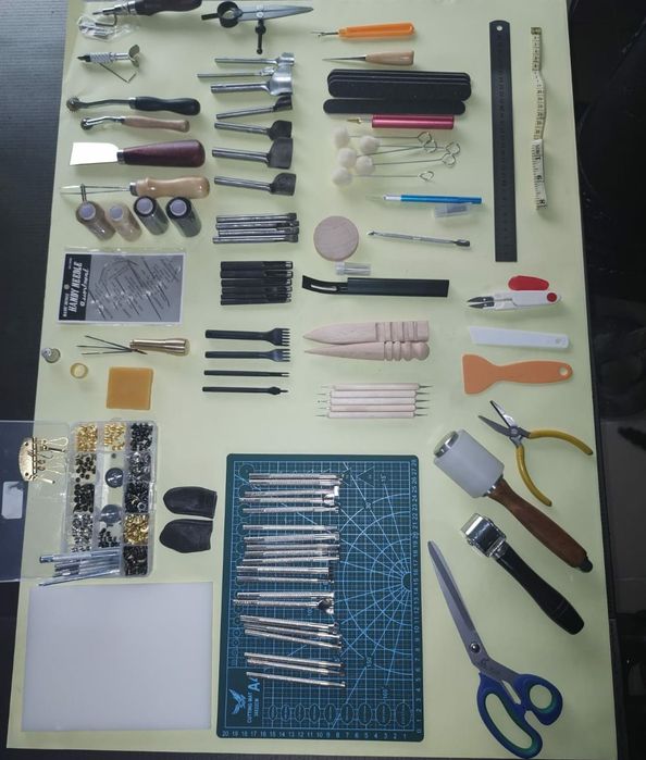 Set ustensile piele prelucrat hobby diy prelucrat