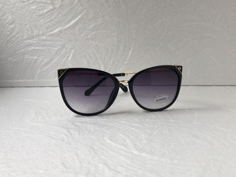 Дамски слънчеви очила котка черни F1910