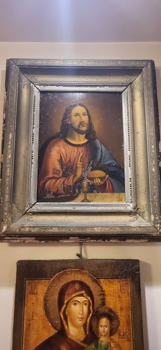 Icoana veche pe tabla