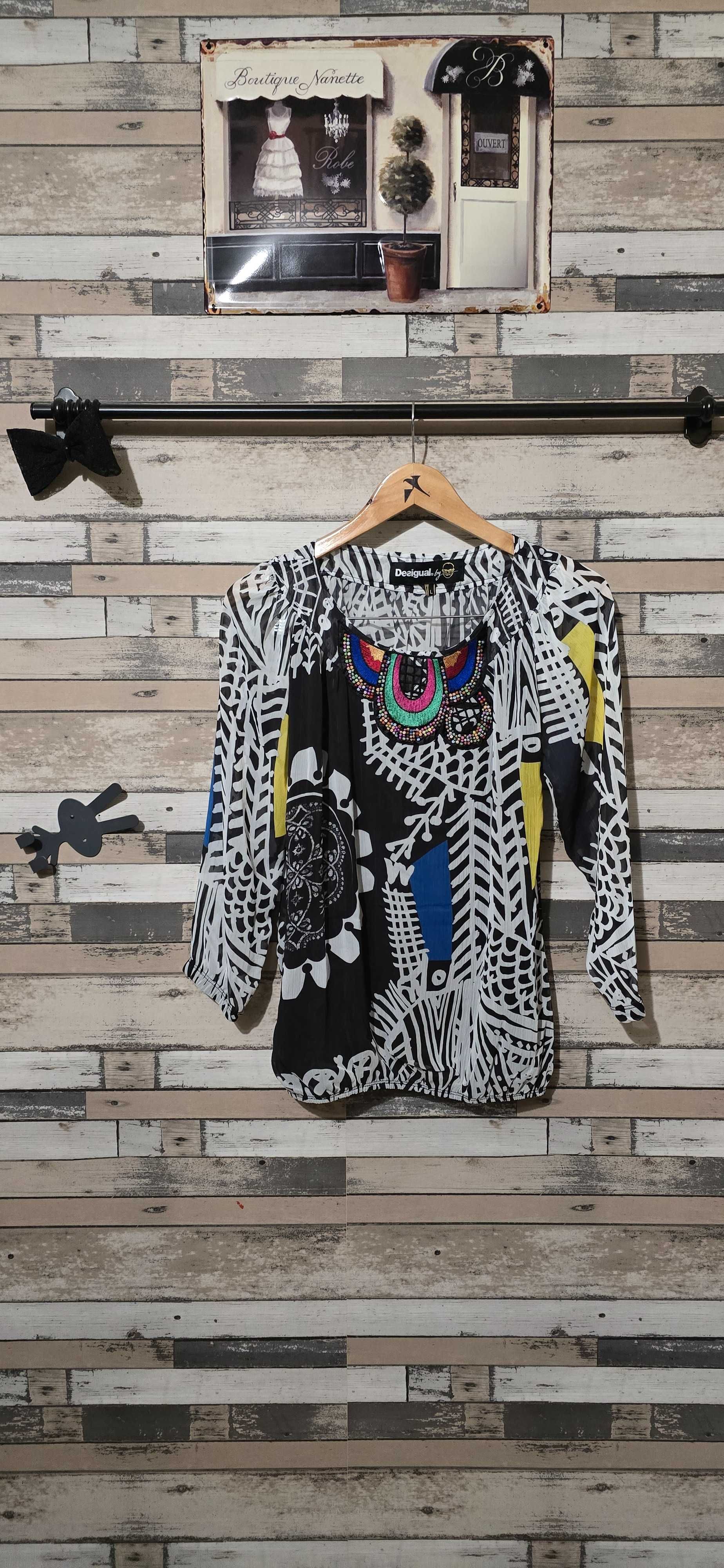 Desigual M/L-дамска тънка блуза (х-174)