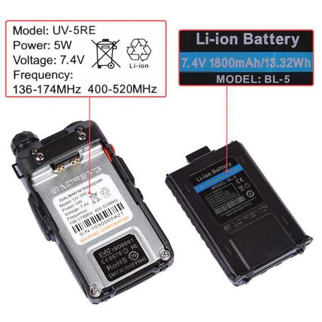 BAOFENG UV-5RE Двубандова Радиостанция