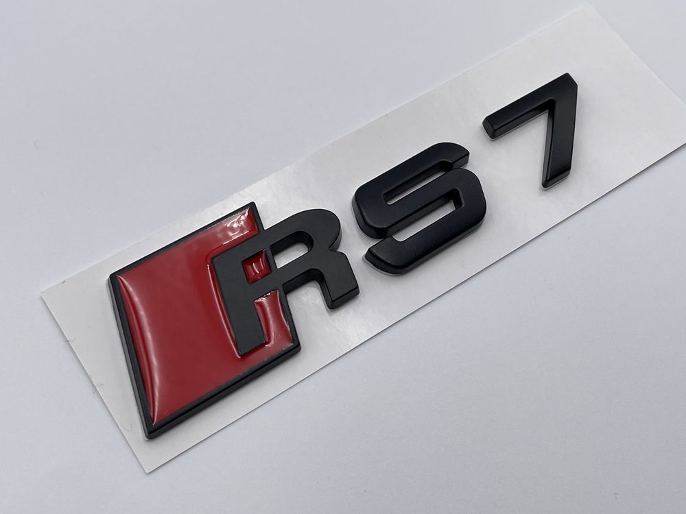 Emblema Audi RS7 spate negru metal