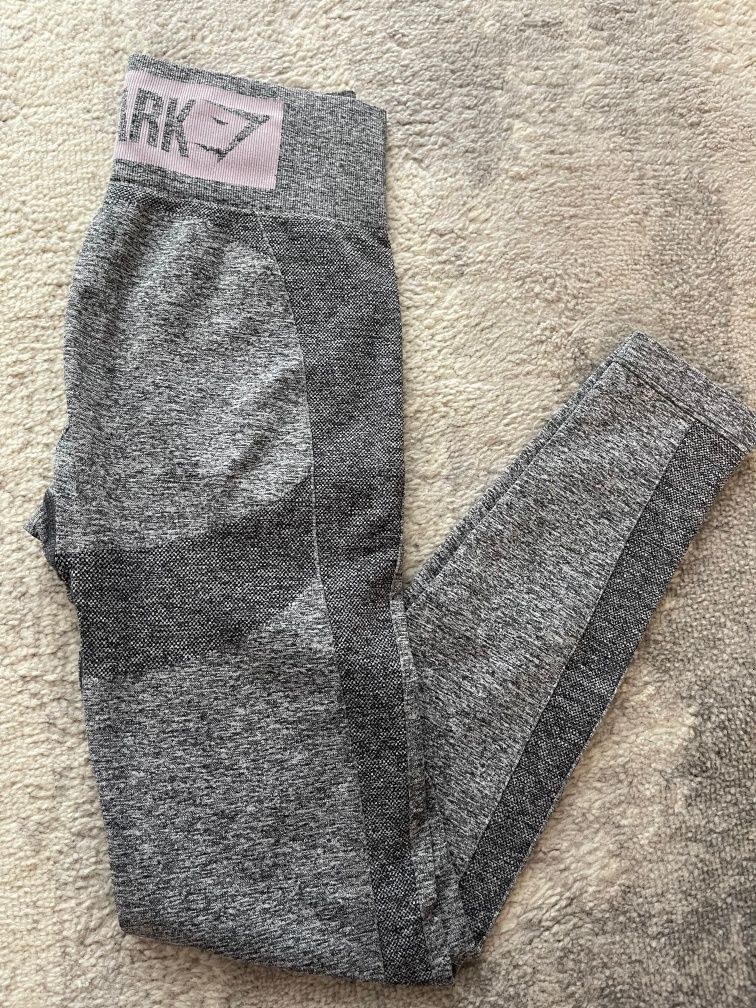 Colanti Gymshark dama marimea S model High Waisted Flex gri-violet