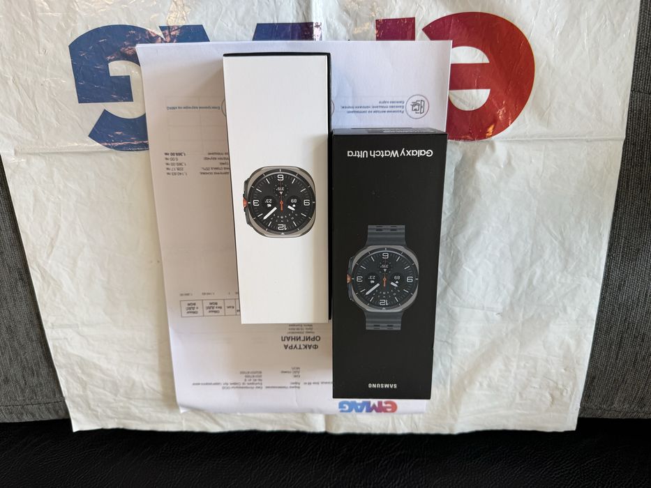 КАТО НОВ 47mm Samsung Watch Ultra Emag Гаранция 2027 Titanium Silver