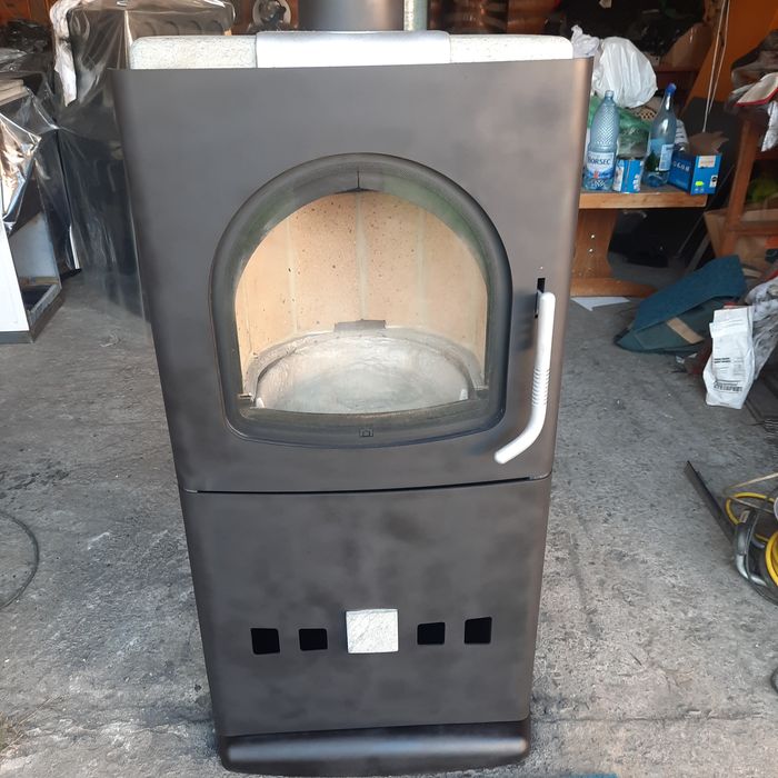 Soba tip șemineu de 6 kw ,focar șamotat