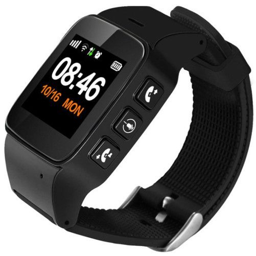 Ceas GPS Copii si Seniori iUni U100 Plus, WiFi, Notificari, Black