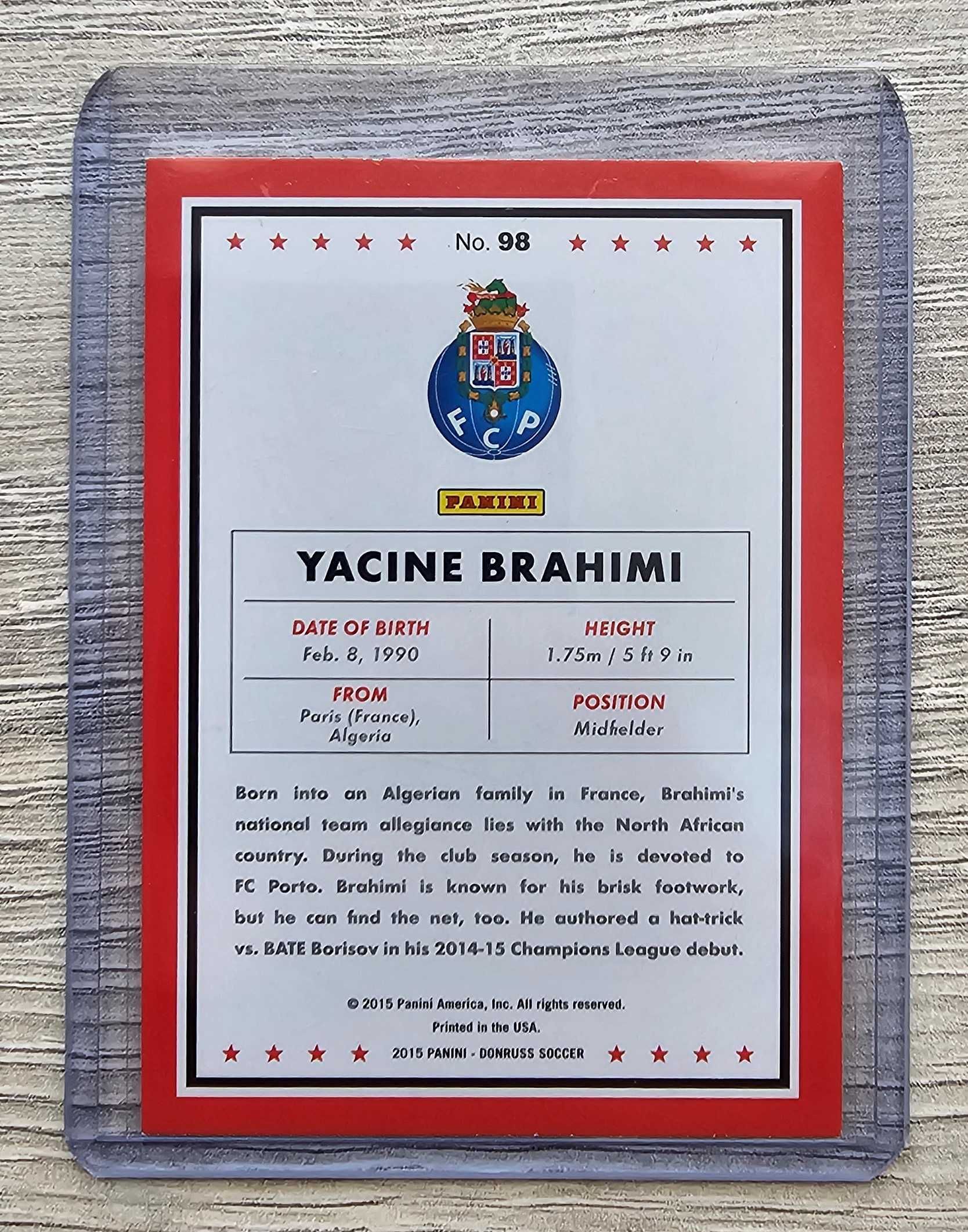 Cartonaș Panini din SUA - Yacine Brahimi - 2015 Panini Donruss Soccer