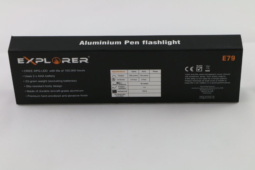 писалка фенер ЕXPLORER 150 лумена, нов, немски, внос от Германия