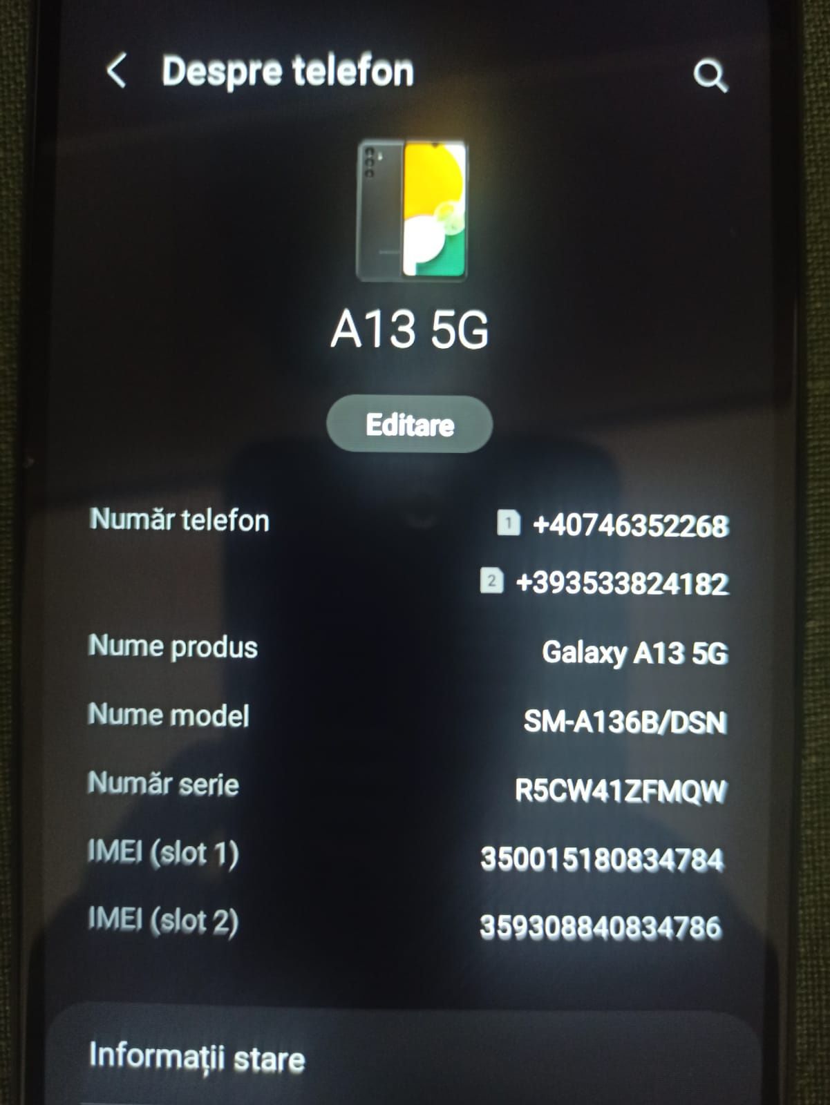 Vând Samsung a13 5G/64/4